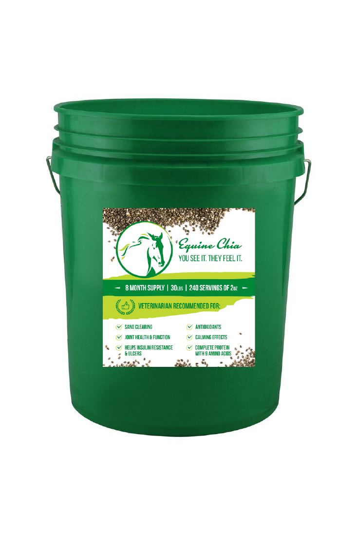 Equine Chia Pails W/Resealable Lid & Scoop