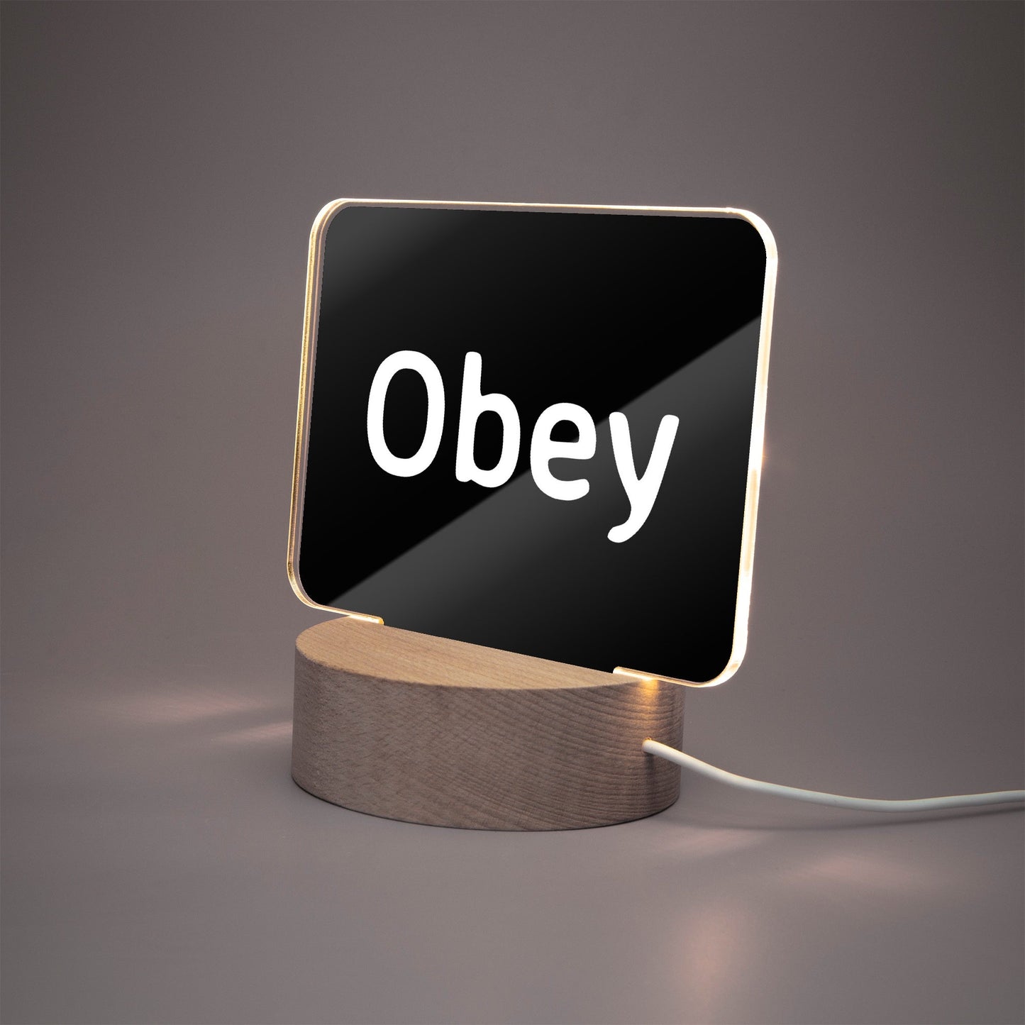 Acrylic Plaque with Stand - "Obey" - Premium Acrylic Plaque from Concordia Style Boutique - Just $12.75! Shop now at Concordia Style Boutique