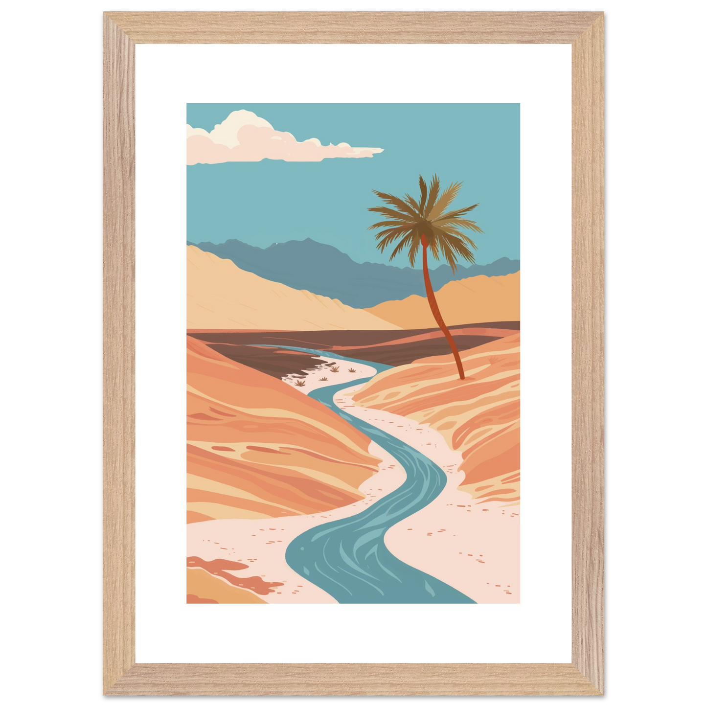 Water's Serenity in the Sands Framed Art