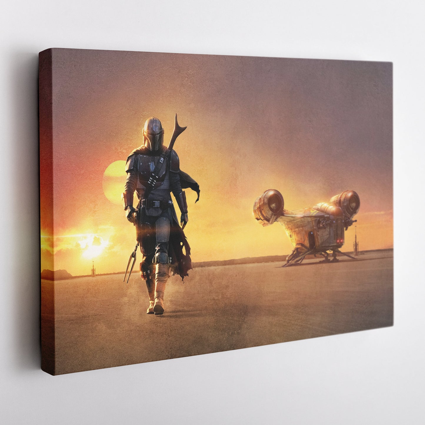 The Mandalorian Movie Poster Canvas Art - Star Wars Home Decor