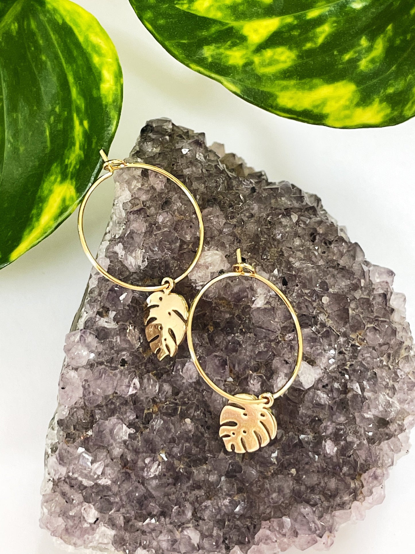 Monstera Earrings - Concordia Style Boutique