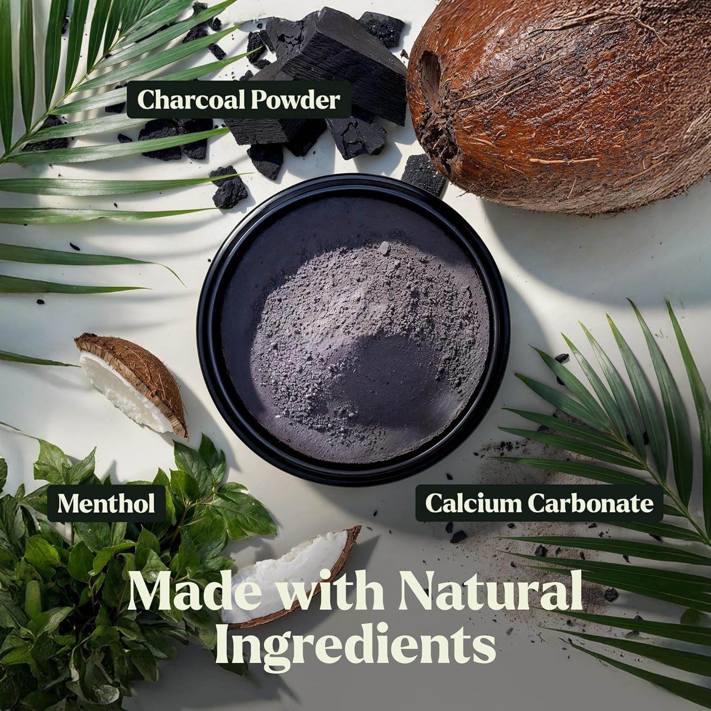 Teeth Whitening Powder, 50 g Bright Pearl Spearmint Flavor and Charcoal - Natural Teeth Whitening, Teeth Polish & Teeth Stain Remover - Alternative to Toothpaste, Tooth Powder for Sensitive Teeth & Freshens Breath - Concordia Style Boutique