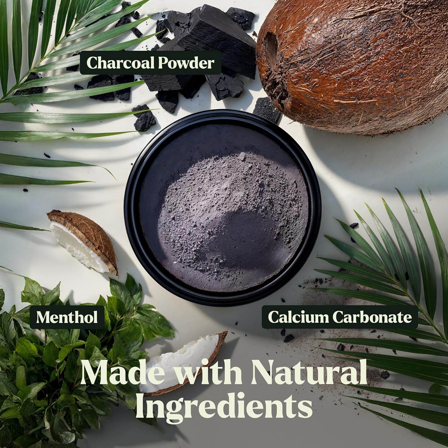 Teeth Whitening Powder, 50 g Bright Pearl Spearmint Flavor and Charcoal - Natural Teeth Whitening, Teeth Polish & Teeth Stain Remover - Alternative to Toothpaste, Tooth Powder for Sensitive Teeth & Freshens Breath - Concordia Style Boutique