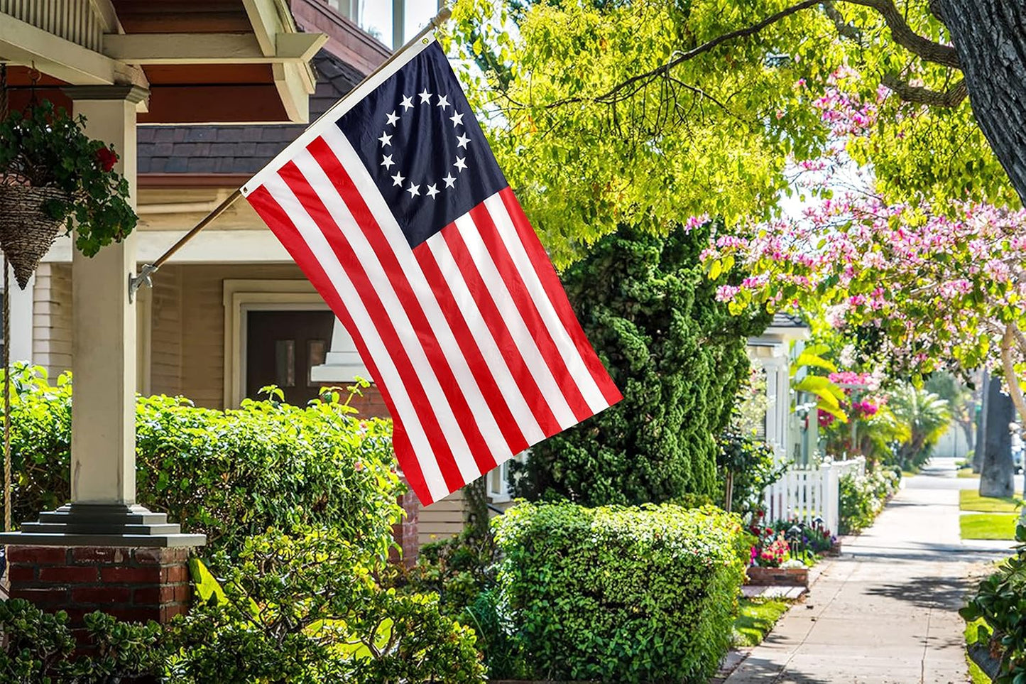 DANF Betsy Ross Flag 3x5ft - 100D Thicker Polyester - July 4th Independence Day 13 Stars American USA America Historical Flags Double Sided Canvas Header with Brass Grommets Indoor & Outdoor Use - Concordia Style Boutique