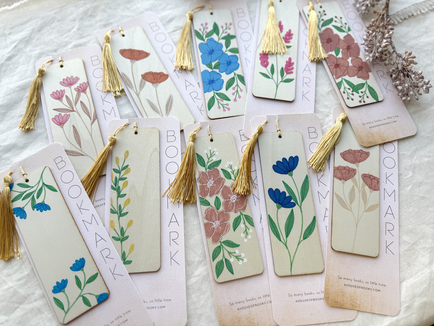 Wood Bookmarks- Floral - Concordia Style Boutique