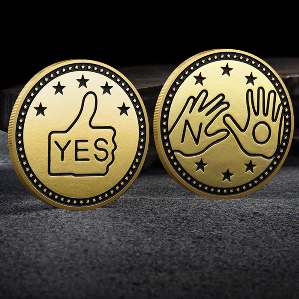 Commemorative Coin- Iron Painted - Yes / No - Concordia Style Boutique