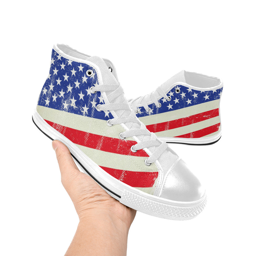 Aquila High Top Canvas Men's Shoes - "Americana" - Premium Canvas Men's Shoes from Concordia Style Boutique - Just $50.80! Shop now at Concordia Style Boutique