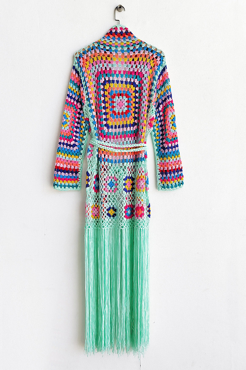Fringe Tied Long Sleeve Cardigan - Premium Jacket from Concordia Style Boutique - Just $113! Shop now at Concordia Style Boutique