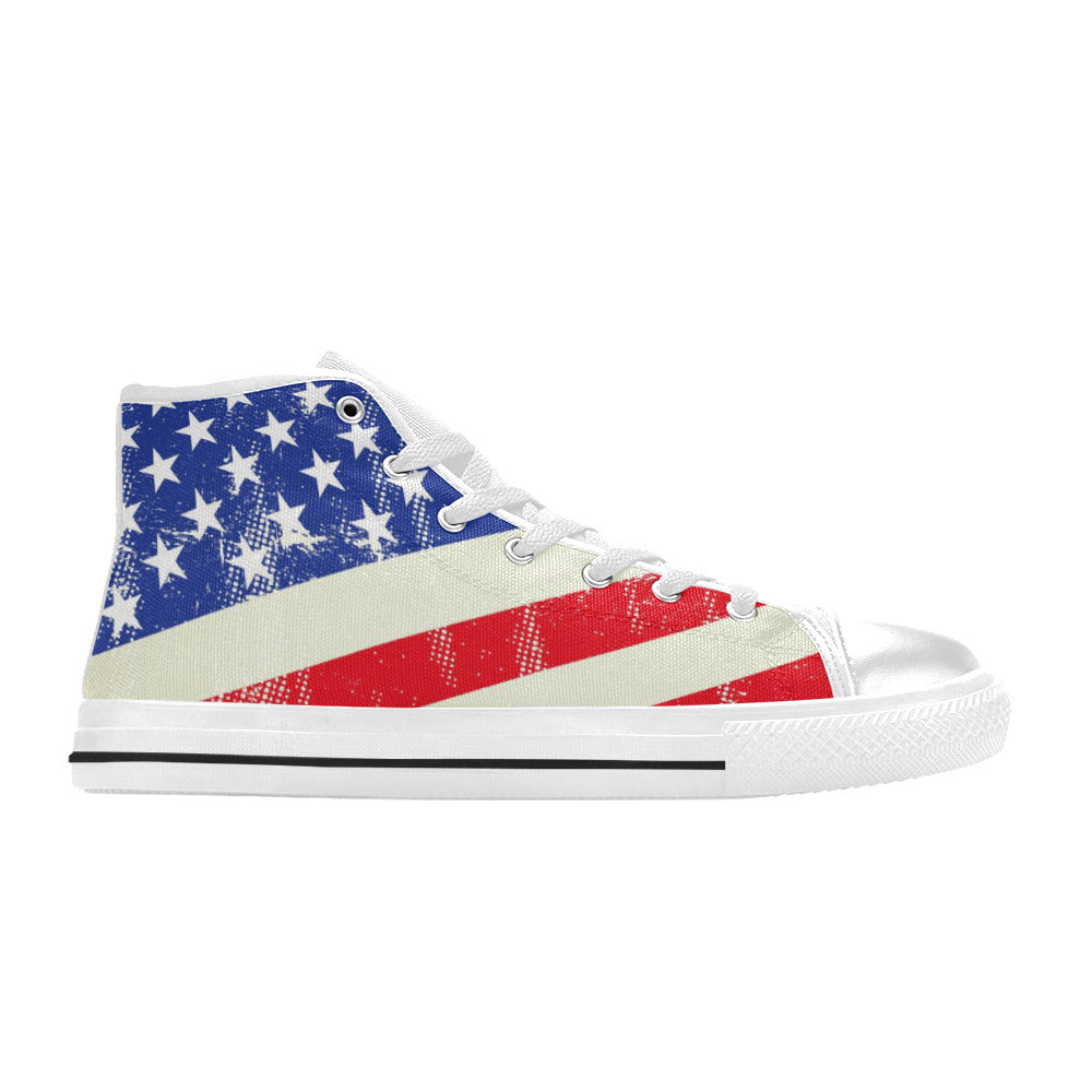 High Top Canvas Shoes for Women - "Americana" - Premium Canvas Shoes from Concordia Style Boutique - Just $49.52! Shop now at Concordia Style Boutique