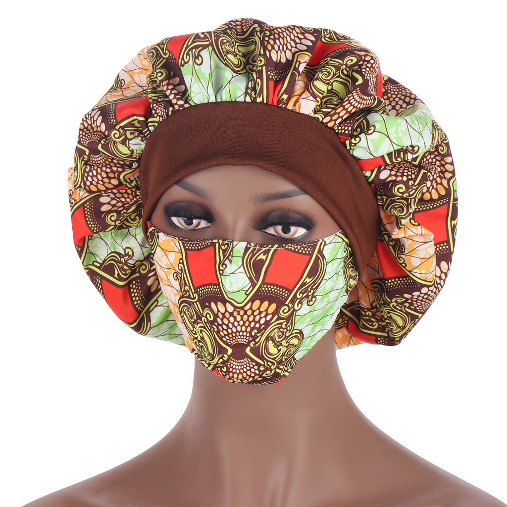 Hijab Hat African Pattern Multicolor Sleeping Fashion - Premium hair covering from erDouckan - Just $18.67! Shop now at Concordia Style Boutique