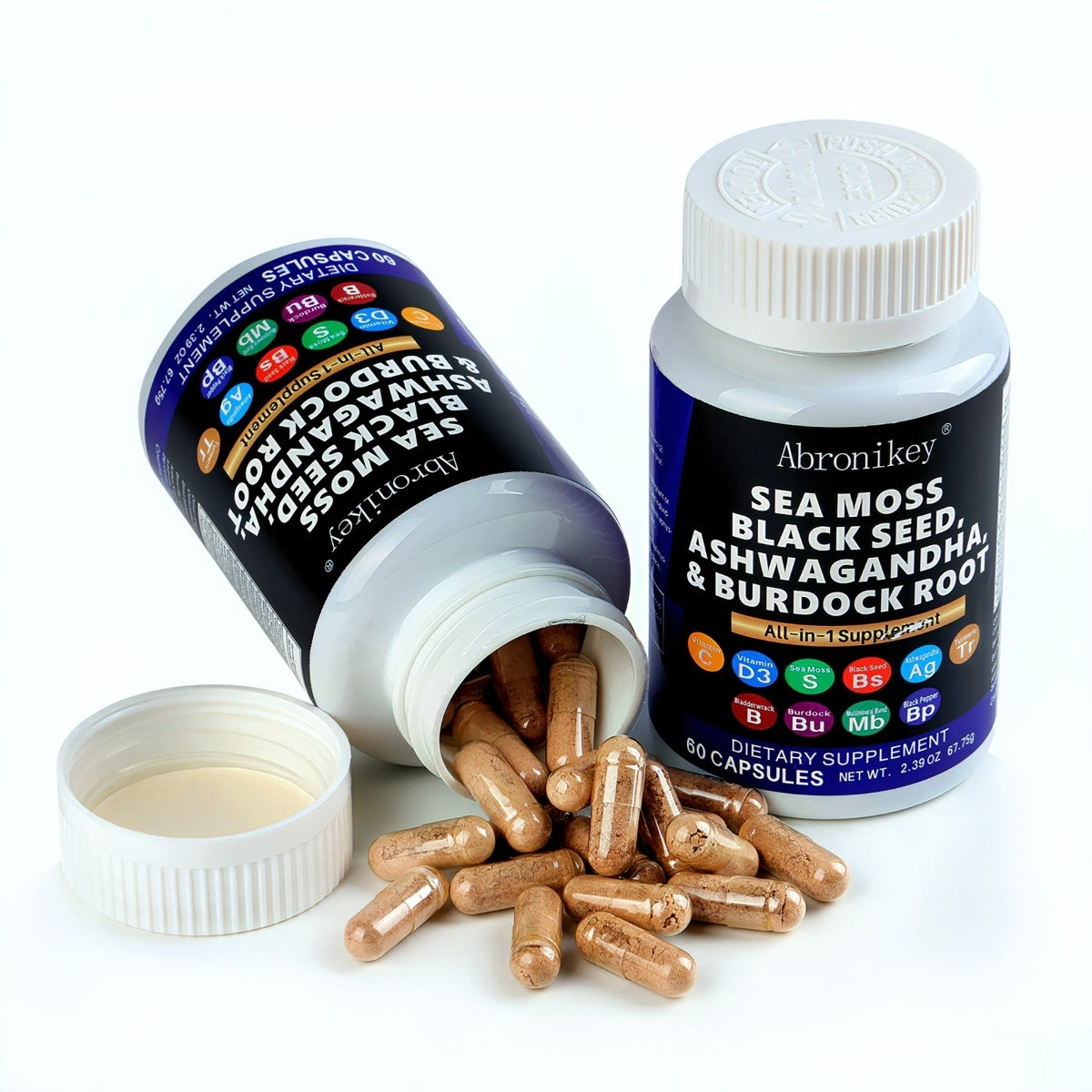 Abronikey Sea Moss 60 Capsules for Immune Support & Digestive Health - Concordia Style Boutique