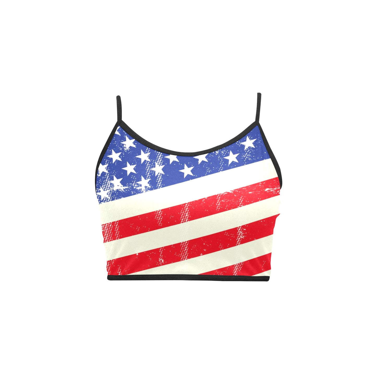 Women's Spaghetti Strap Crop Top - "Americana" - Premium Spaghetti Strap Crop Top from Concordia Style Boutique - Just $22.54! Shop now at Concordia Style Boutique