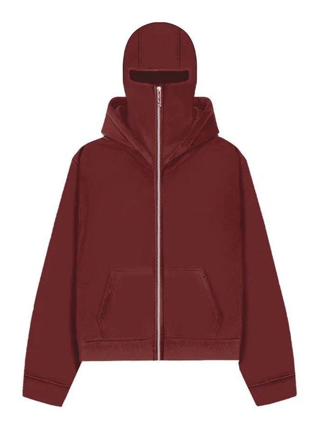 Men's Zip Up Long Sleeve Hoodie with Mask - Concordia Style Boutique