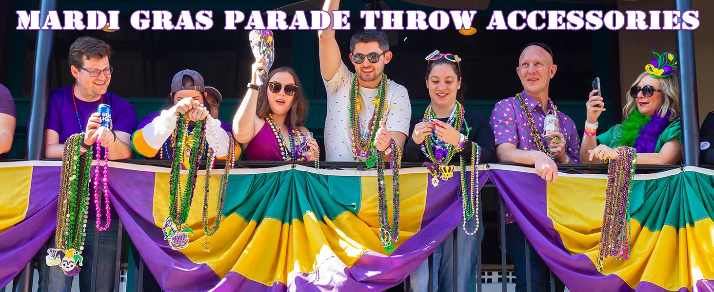 12 PCS Mardi Gras Beads - Concordia Style Boutique