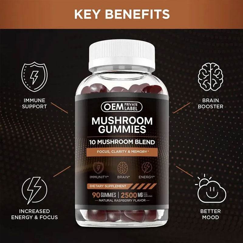 Mushroom Gummies Brain Booster / Lion Mane Mushroom Gummies - Concordia Style Boutique