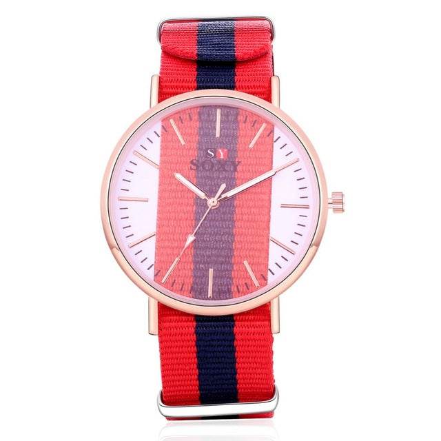Striped Unisex Watch - Nylon Strap - Concordia Style Boutique