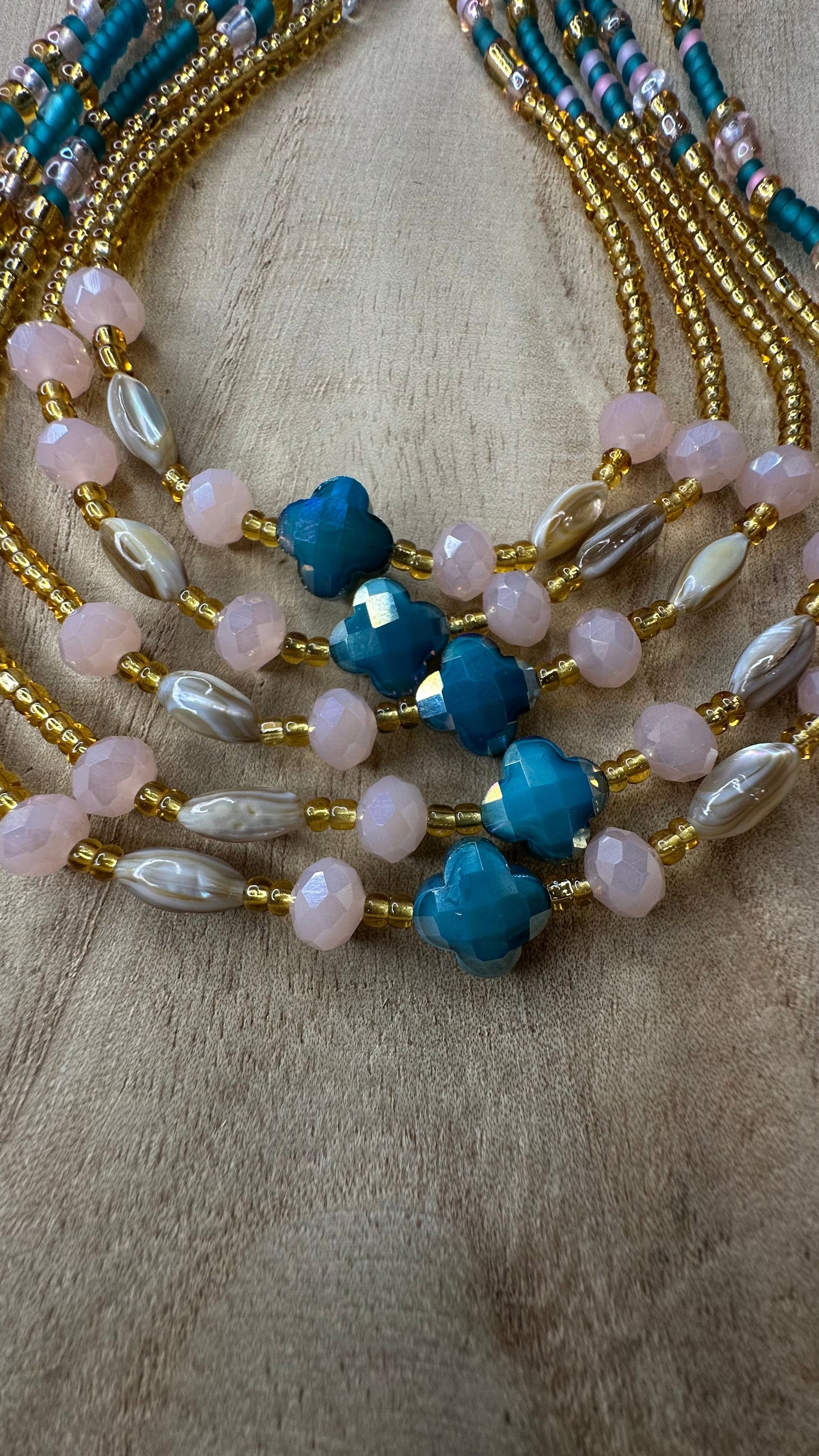 XOXO Waistbead & Anklet(Pink) - Concordia Style Boutique