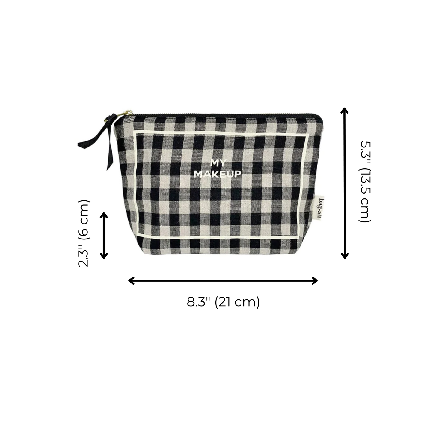 My Makeup Pouch, Coated Lining, Gingham - Concordia Style Boutique