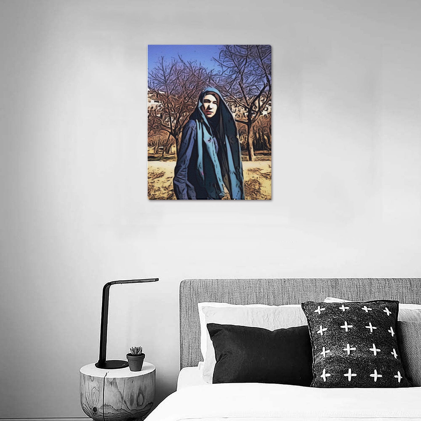 Frame Canvas Print 16"x20" (Made in USA) - "Linda In Kabul" - Premium Frame Canvas Print from Concordia Style Boutique - Just $48.82! Shop now at Concordia Style Boutique