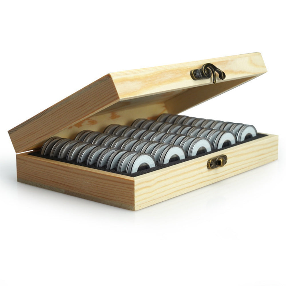 Wooden Round Commemorative Coin Box - Concordia Style Boutique
