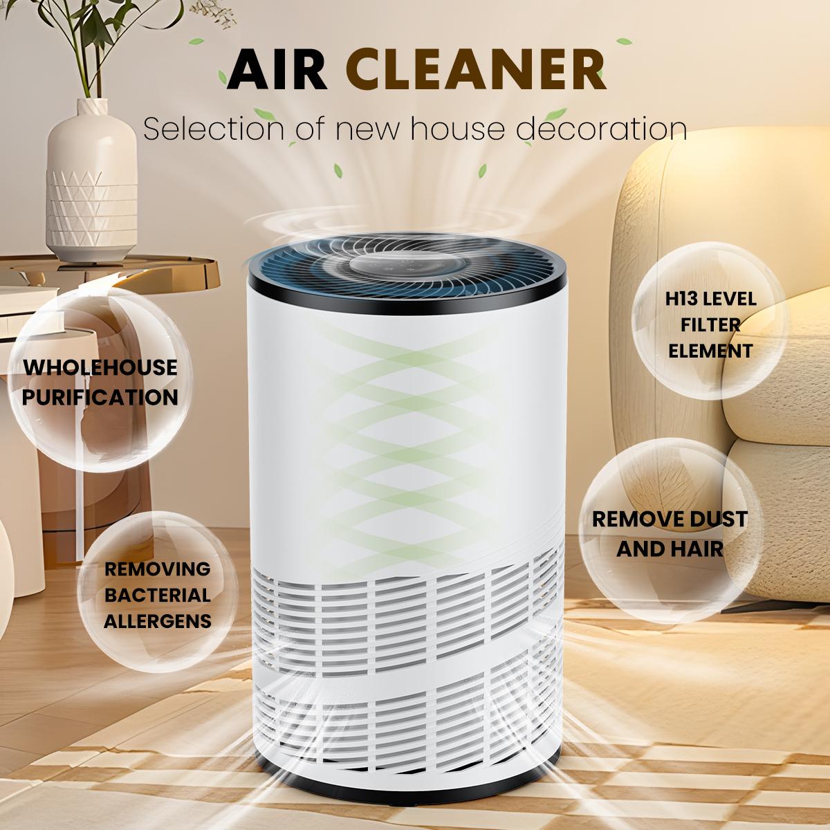 Air Purifier for Home Bedroom Large Room Covers Up to 960ft², True HEPA Filter Air Purifiers with Air Quality Monitor, 360°Air Outlet Portable - Premium Air Purifier from MyDepot - Just $102.40! Shop now at Concordia Style Boutique