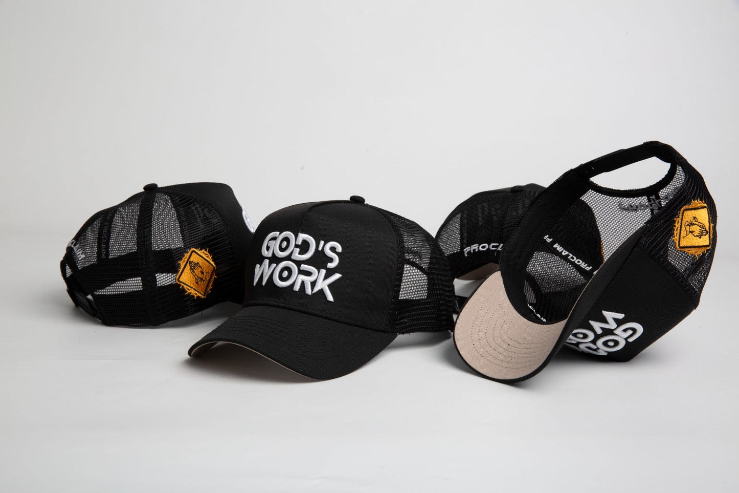 God’s Work- Signature Series Black Mesh Snap-back - Concordia Style Boutique