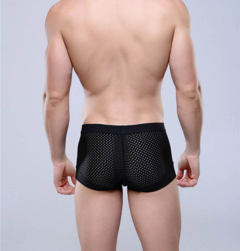 Breathable Mesh Silk Men Boxers Four Corner Underwear Wholesale Underwear Men Cotton Mens Bodysuit Underwear - Concordia Style Boutique