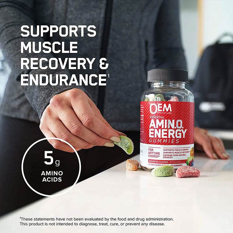Energy gummies amino acids exercise and fitness gummies - Concordia Style Boutique