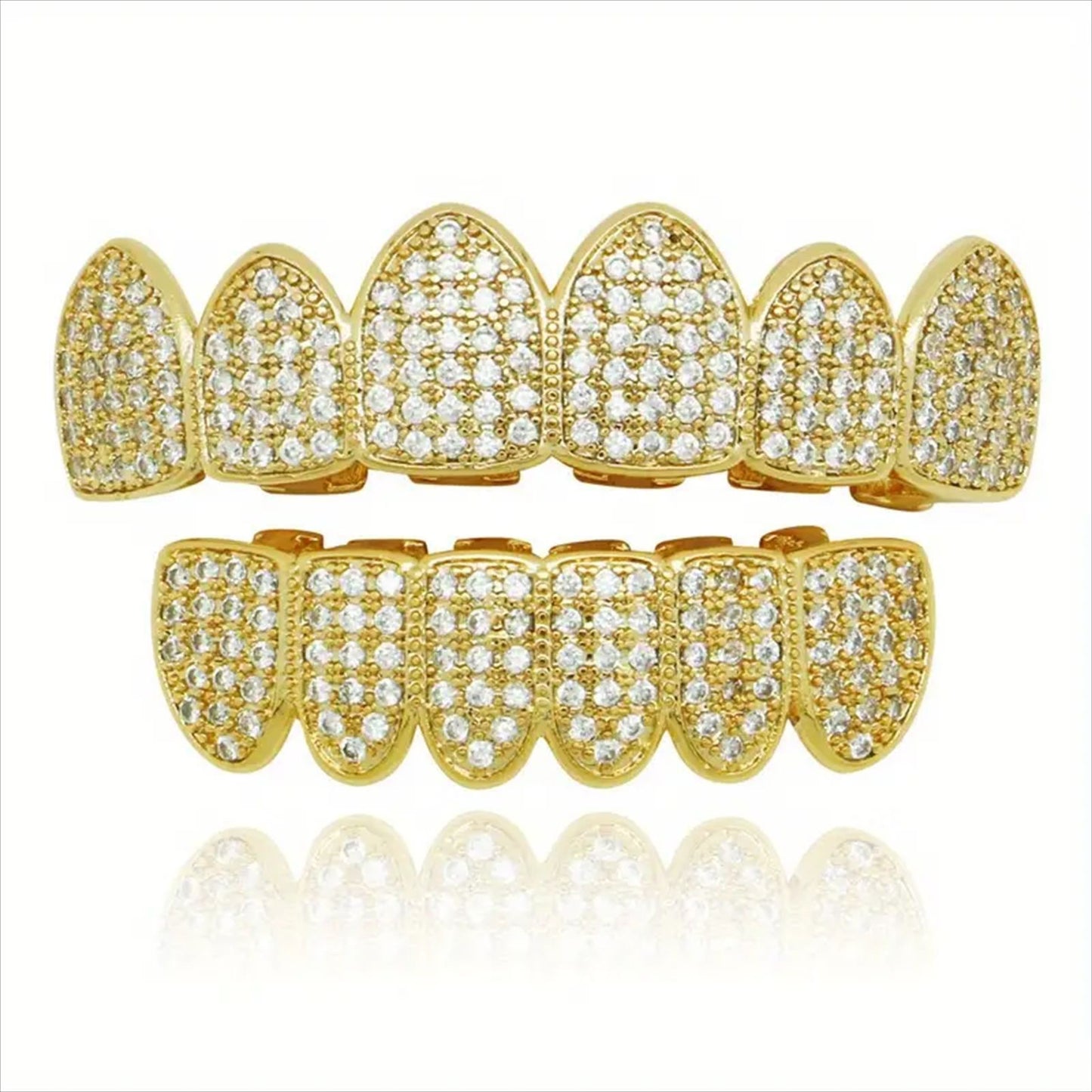 Hip hop Veneers/ Grills with Copper Zircon micro inlaid - Premium Hip hop Veneers from Concordia Style Boutique - Just $15.50! Shop now at Concordia Style Boutique