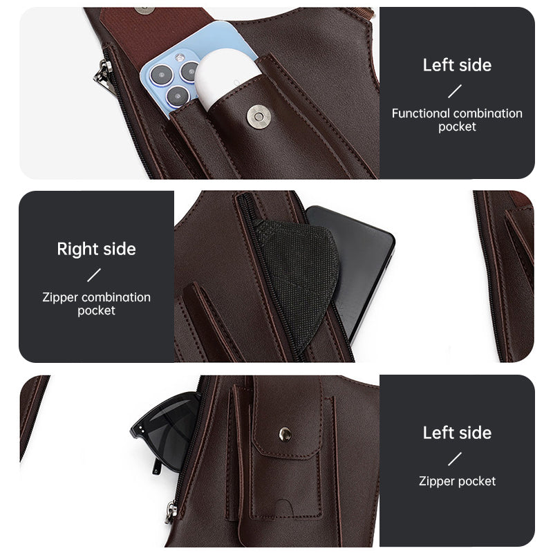 Double shoulder straps style leather harness bag - Premium harness bag from Concordia Style Boutique - Just $25.98! Shop now at Concordia Style Boutique