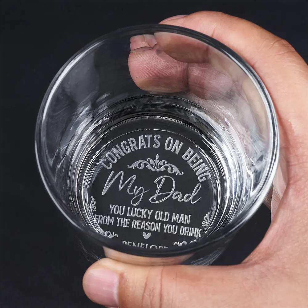 Personalized Engraved Whiskey Glass "Congrats On Being My Dad - From The Reason You Drink" - Personalized Gift - Premium Whiskey Glass from Concordia Style Boutique - Just $25.76! Shop now at Concordia Style Boutique
