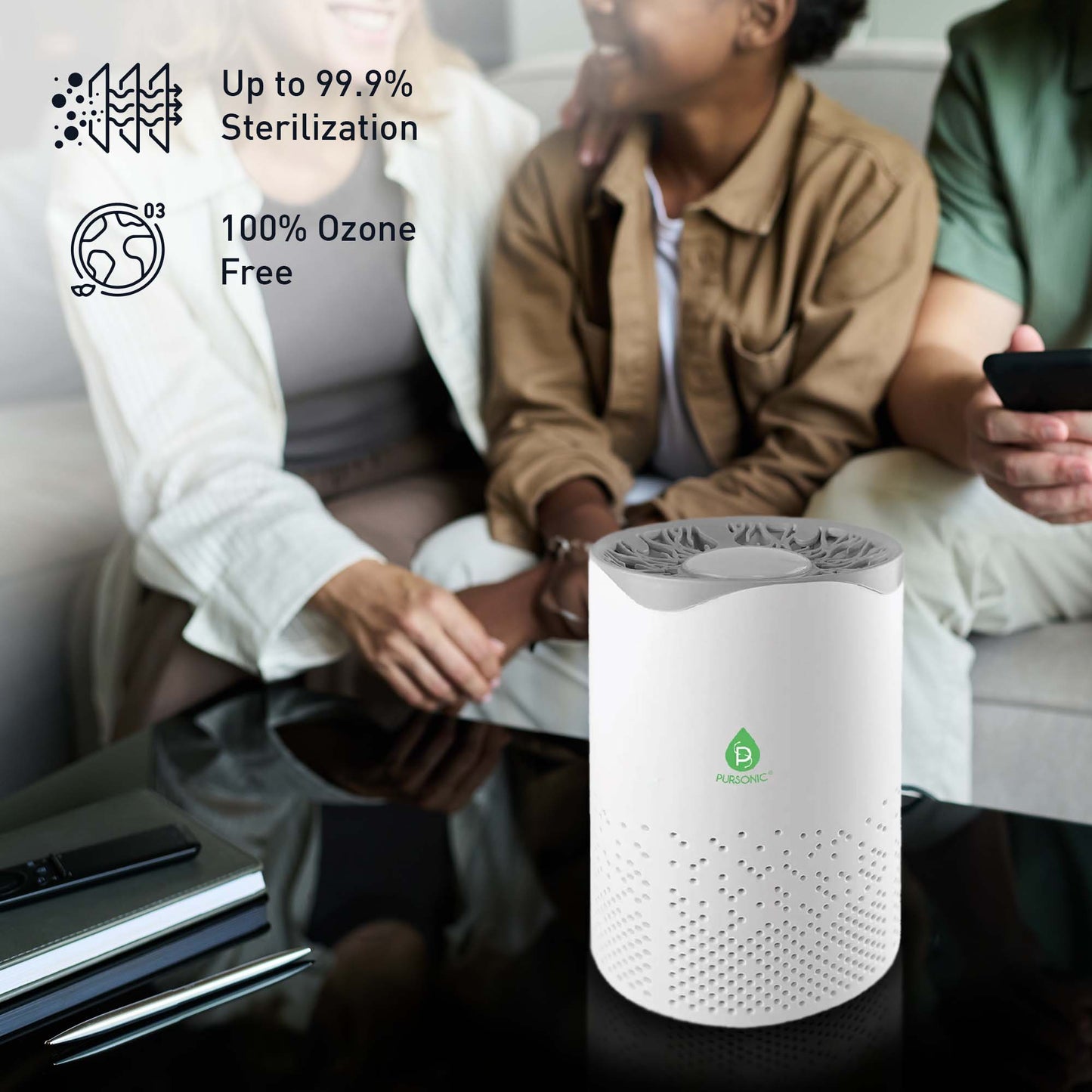 Pursonic Air Purifier with 6-Pack Premium Essential Oils Collection - Concordia Style Boutique