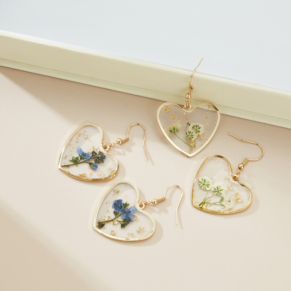 BLOSSOM HEART EARRINGS (PAIR) - Concordia Style Boutique