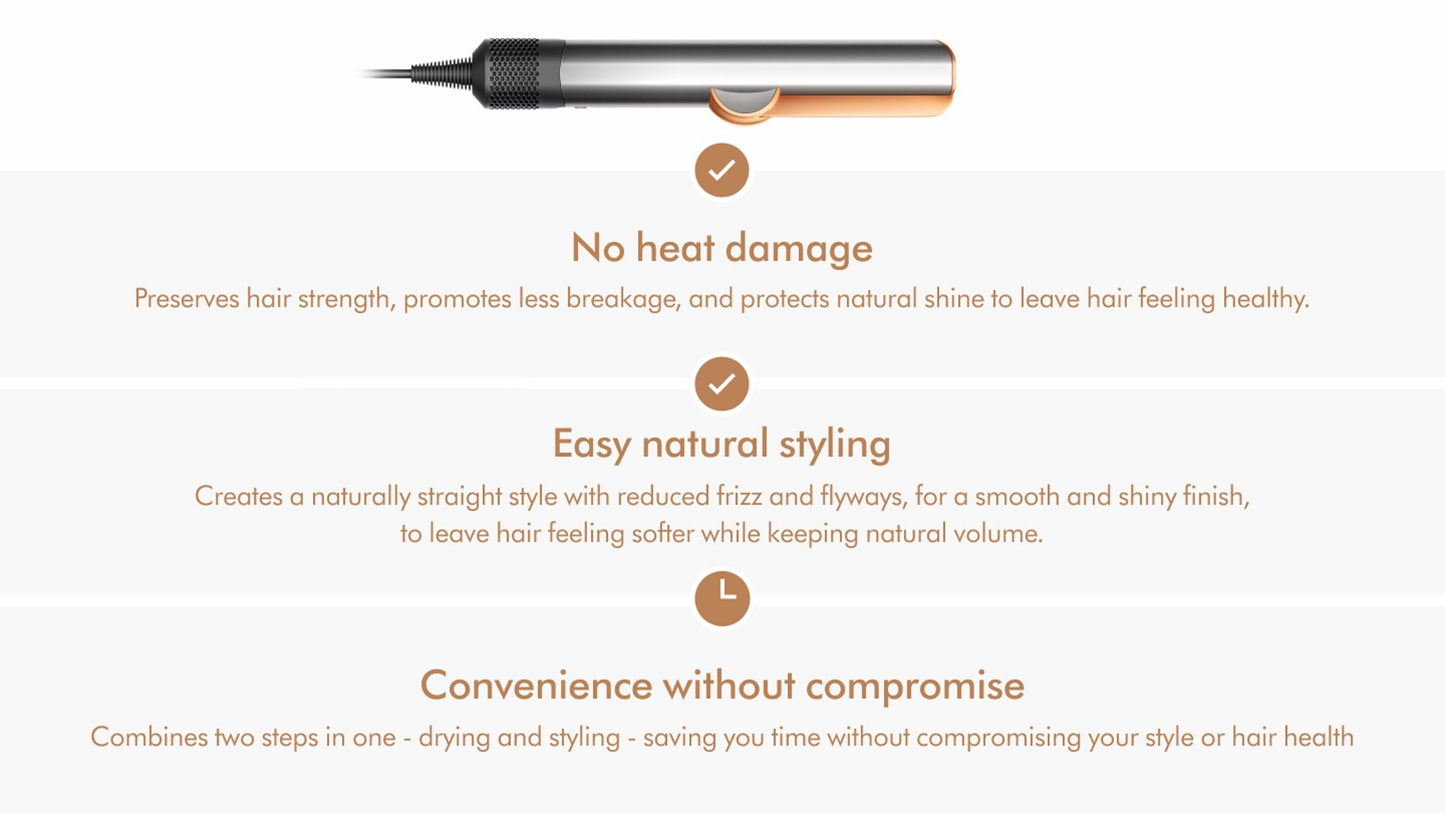 Dyson Airstrait™ Wet‑to‑Dry Hair Dryer & Straightener – No Heat Damage, Salon‑Smooth Finish