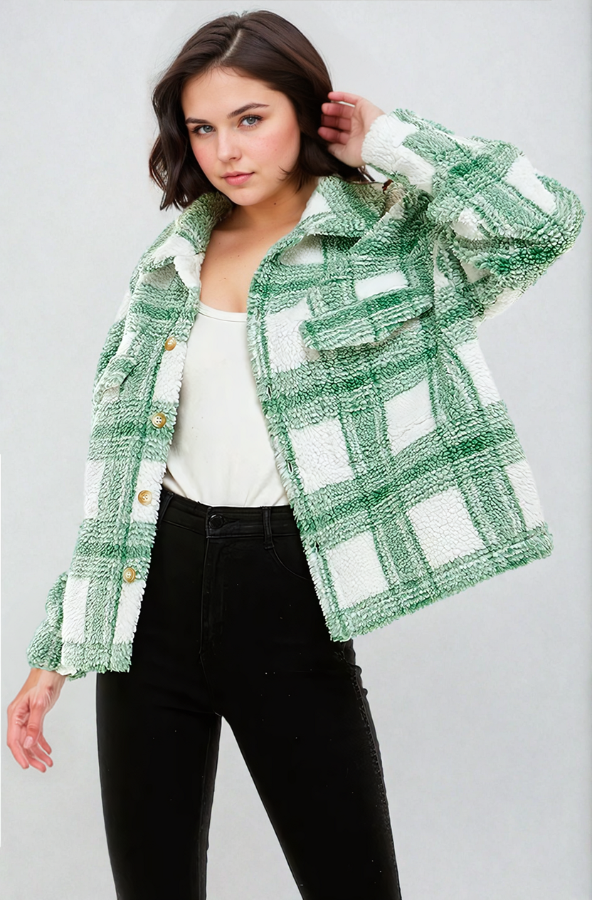 Emerald Enclave Faux Sherpa Jacket
