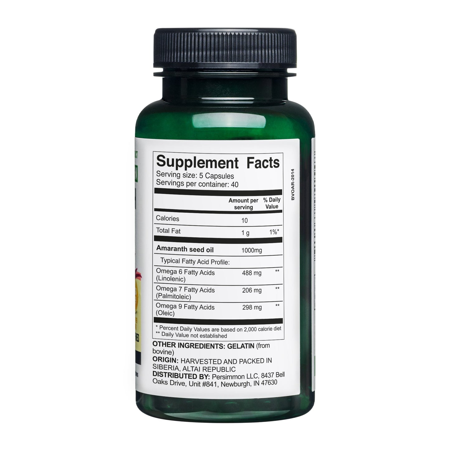 Siberian Green Amaranth Seed Oil Capsules – 200 Softgels | Cold Pressed & Unrefined - Concordia Style Boutique