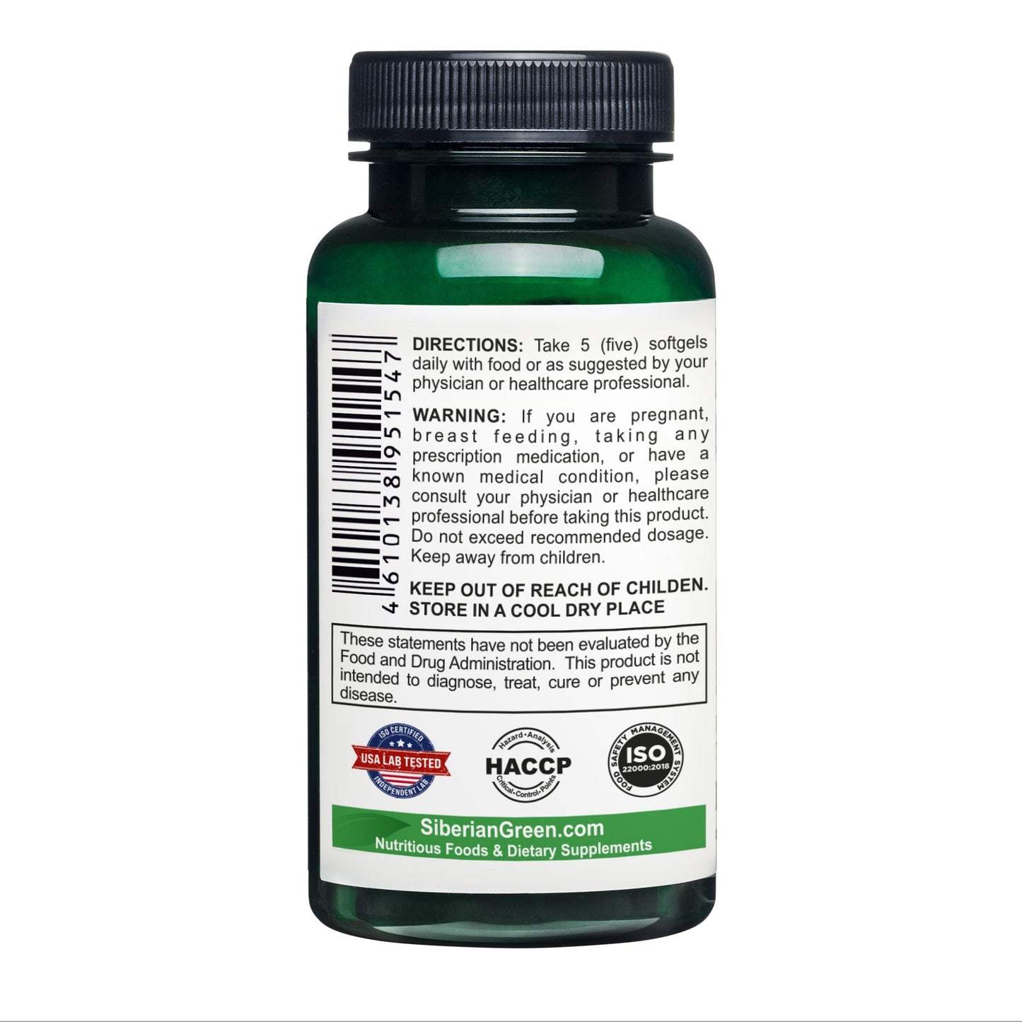 Siberian Green Amaranth Seed Oil Capsules – 200 Softgels | Cold Pressed & Unrefined - Concordia Style Boutique