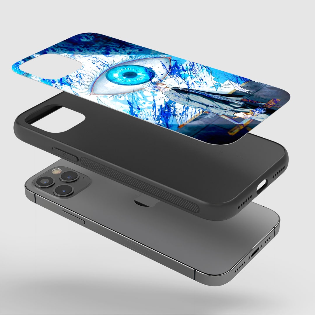 Satoru Gojo Blue Eye Silicone Armored Phone Case