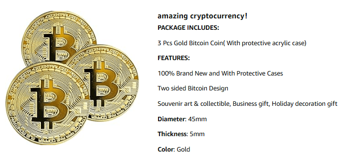 Bitcoin Commemorative Coin in Protective Case (3 Coins) - Concordia Style Boutique
