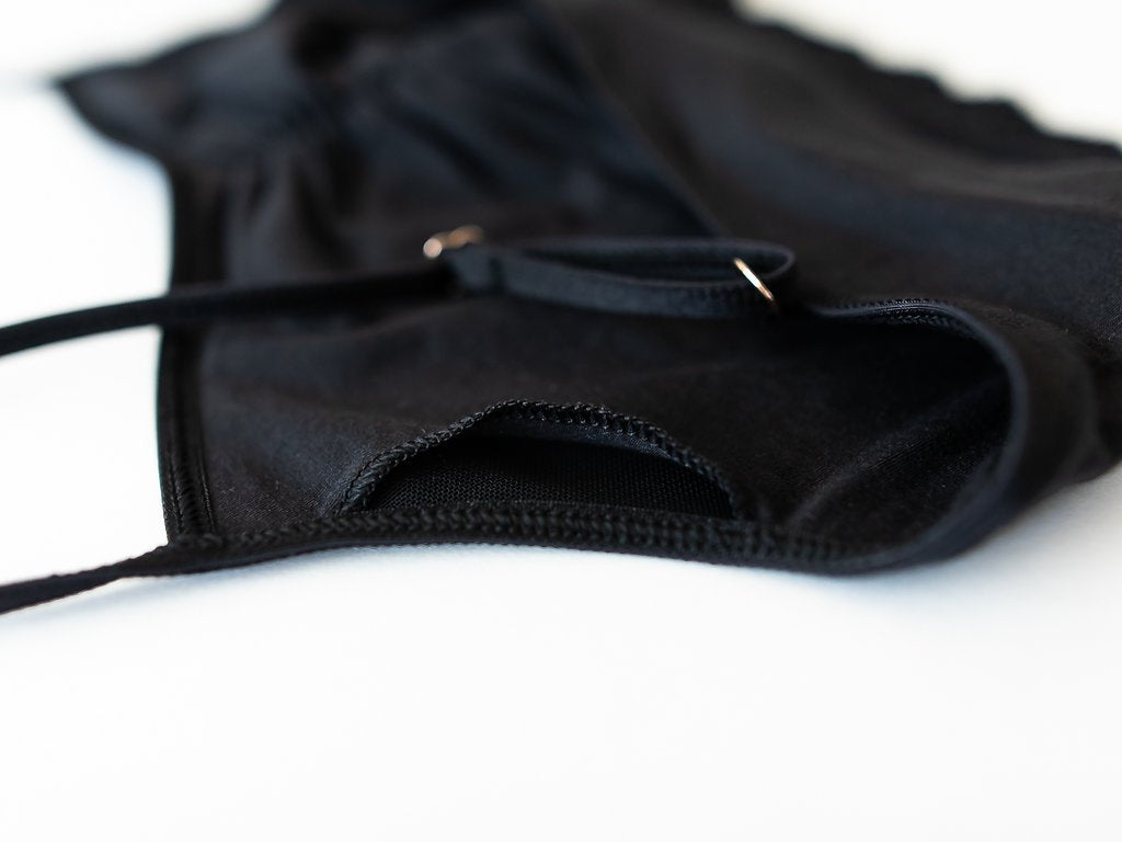Astrid Bralette with Lace, Black