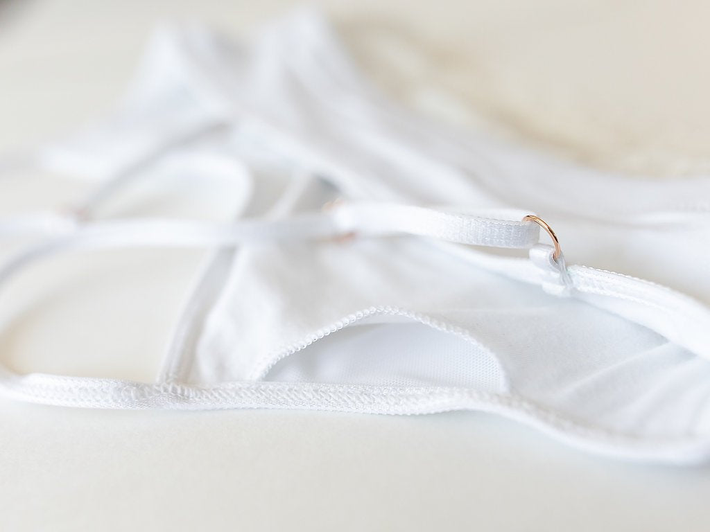 Astrid Bralette with Lace, White