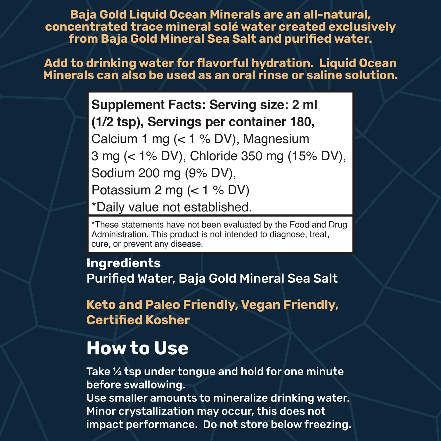 Baja Gold Liquid Ocean Minerals - Concordia Style Boutique