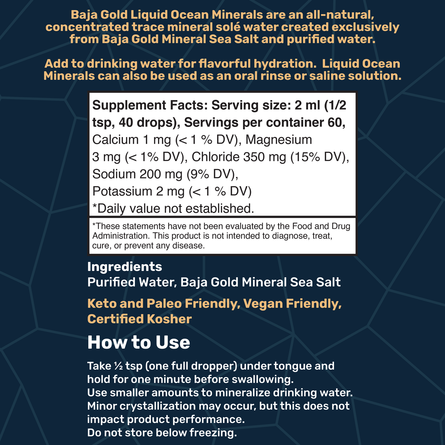 Baja Gold Liquid Ocean Minerals - Concordia Style Boutique