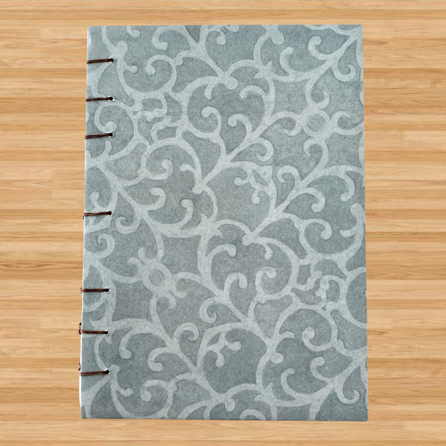 Lilac Flourish - A6 - Dot Grid - Coptic Bound - Fountain Pen Notebook - Handmade Journal