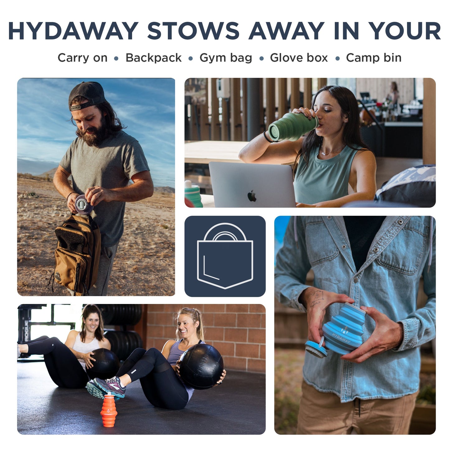 Collapsible Water Bottle | 25oz - Concordia Style Boutique