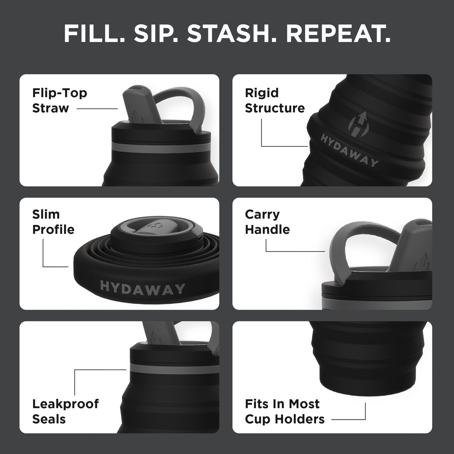 Collapsible Water Bottle | 25oz - Concordia Style Boutique