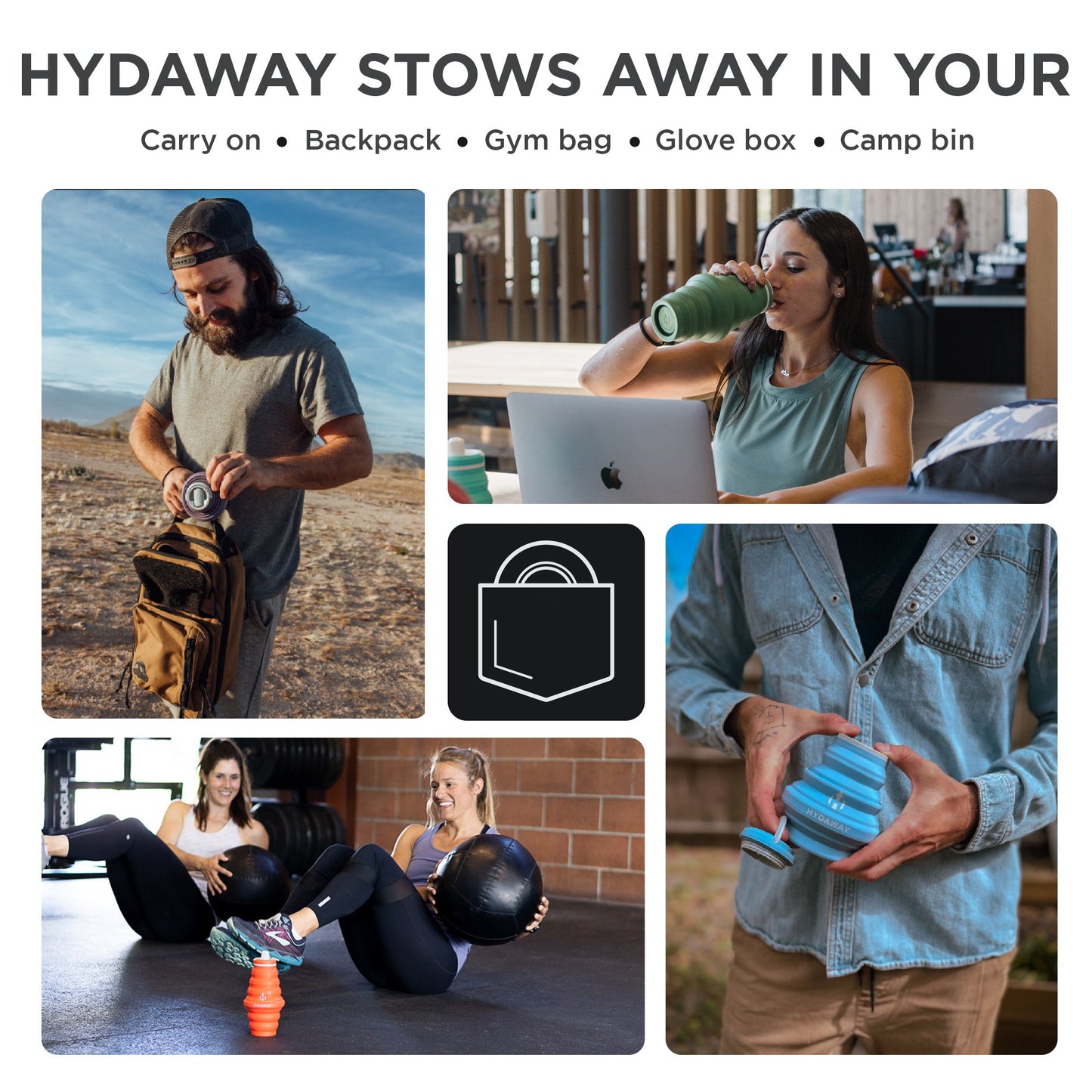 Collapsible Water Bottle | 25oz - Concordia Style Boutique