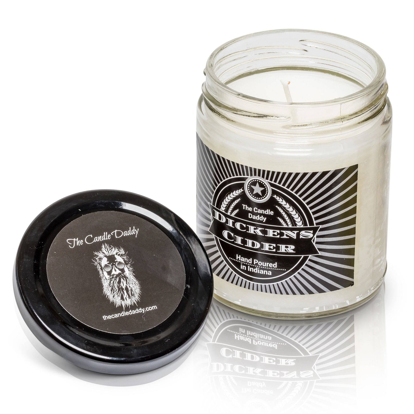 Dickens Cider- Apple Bourbon Cider Scented Jar Candle- 6 Ounce- 40 Hour Burn