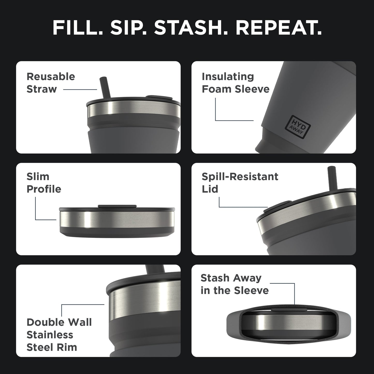 Collapsible Insulated Drink Tumbler - Concordia Style Boutique