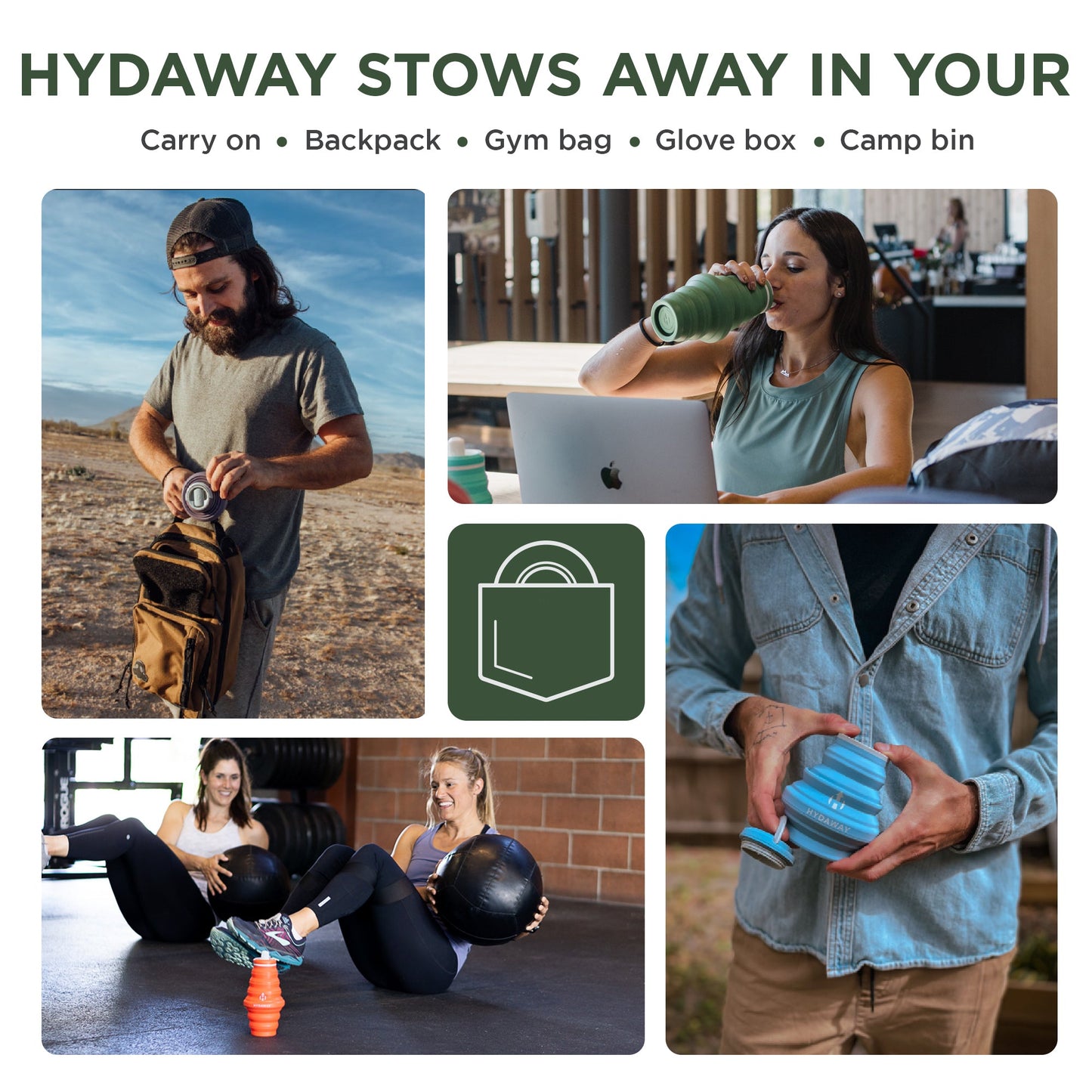 Collapsible Water Bottle | 25oz - Concordia Style Boutique